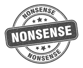 nonsense stamp. nonsense label. round grunge sign