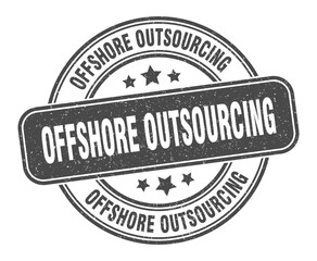 offshore outsourcing stamp. offshore outsourcing label. round grunge sign