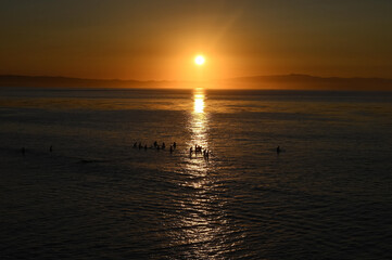 sunrise surfers