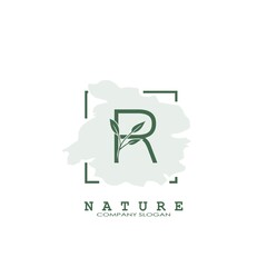 R Letter Nature Floral Logo icon
