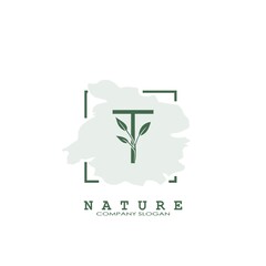 T Letter Nature Floral Logo icon