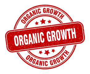 organic growth stamp. organic growth label. round grunge sign