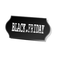 Black Friday Sale Sticker. Price Tag with a dot
