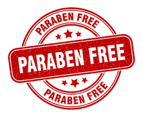 paraben free stamp. paraben free label. round grunge sign