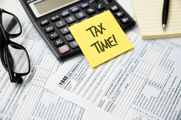 Tax time concept, accountancy, tax refund concept