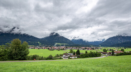 Fototapeta na wymiar Blick auf Oberstdorf