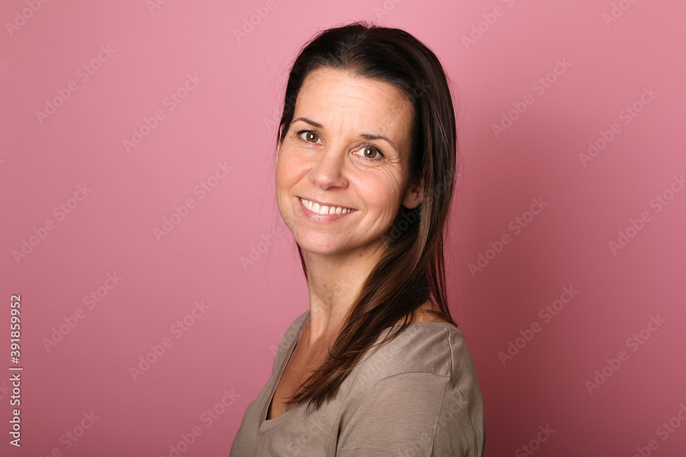 Sticker Portrait of a beautiful young woman