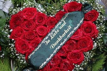 Flowers grave arrangement