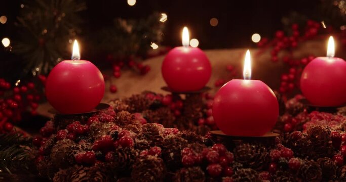 Christmas advent wreath