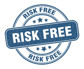risk free stamp. risk free label. round grunge sign