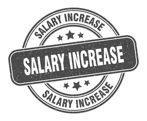 salary increase stamp. salary increase label. round grunge sign