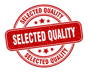 selected quality stamp. selected quality label. round grunge sign