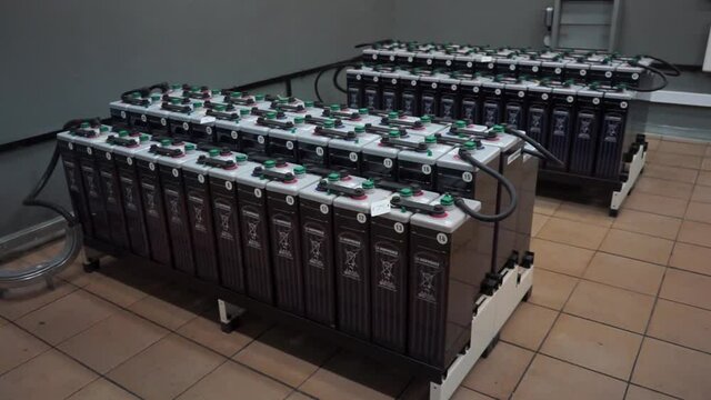 High-voltage battery room, a Room used for backup or uninterruptible power supply and energy storage, power plant, substation,