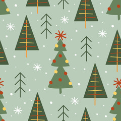 seamless pattern with  Christmas trees