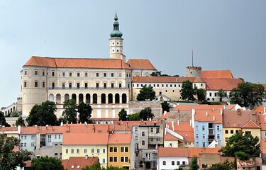Obraz premium city and castle Mikulov, Czech republic, Europe