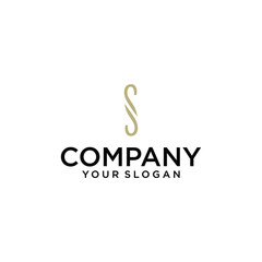 Letter SS with Love Heart Symbol Beauty Logo. S fashion logo design.