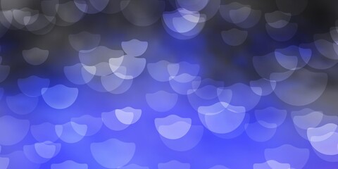 Dark BLUE vector pattern with circles.