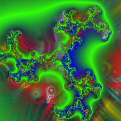 Green red purple violet swirls, design, abstract background with rainbow