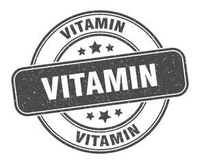 vitamin stamp. vitamin label. round grunge sign