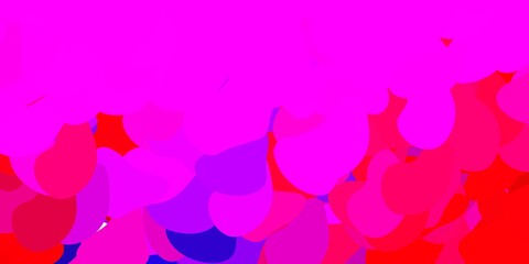 Light pink, red vector template with abstract forms.