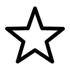 Star line icon. Outline vector illustration isolated on white background.