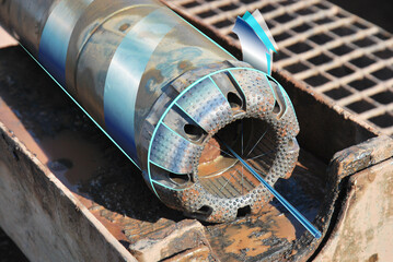 rotating diamond impregnated drilling crown
