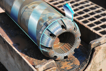 rotating diamond impregnated drilling crown
