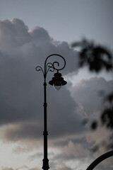 street lamp in the evening