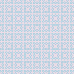 Vector abstract seamless pattern with curved shapes. Stylish geometric background texture in lilac and blue color. Subtle modern repeatable ornament. Simple repeat design for decor, textile, wallpaper