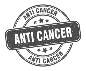 anti cancer stamp. anti cancer label. round grunge sign
