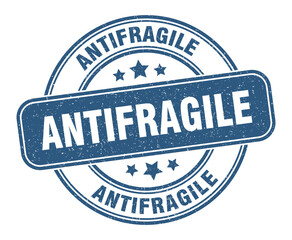 antifragile stamp. antifragile label. round grunge sign