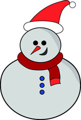 Cute Snowman Smiling cartoon ideas design