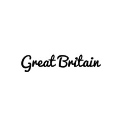 ''Great Britain'' Word Lettering Illustration