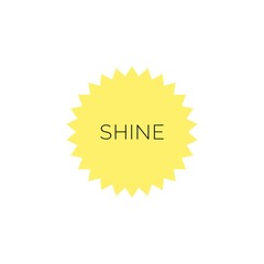 ''Shine'' Star Shape Lettering Illustration