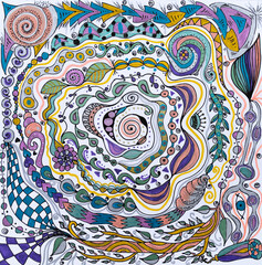 Farbenfrohes Zentangle als Deko-Element