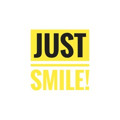 ''Just smile'' Lettering Illustration