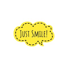 ''Just smile'' Lettering Illustration