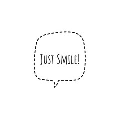 ''Just smile'' Lettering Illustration