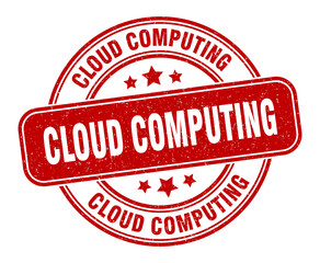 cloud computing stamp. cloud computing label. round grunge sign