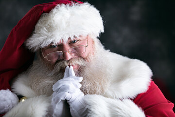 Santa Claus Smiles To Camera