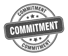 commitment stamp. commitment label. round grunge sign