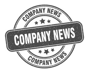 company news stamp. company news label. round grunge sign