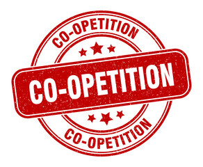 co-opetition stamp. co-opetition label. round grunge sign