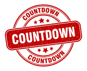 countdown stamp. countdown label. round grunge sign