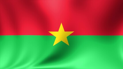 Burkina Faso national flag, new and different ripple effect. The is designed without angle.