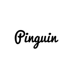 ''Pinguin'' Lettering Illustration