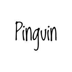 ''Pinguin'' Lettering Illustration