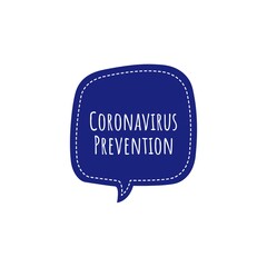''Coronavirus Prevention'' Lettering Illustration
