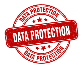 data protection stamp. data protection label. round grunge sign