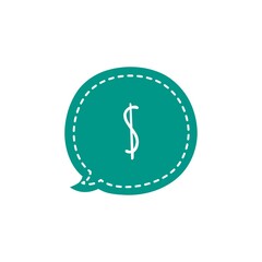 Dollar Icon/Symbol in Speech Bubble